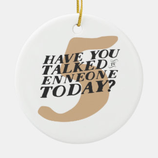 Enneagram 5 lustige Weihnachtsverzierung Keramik Ornament