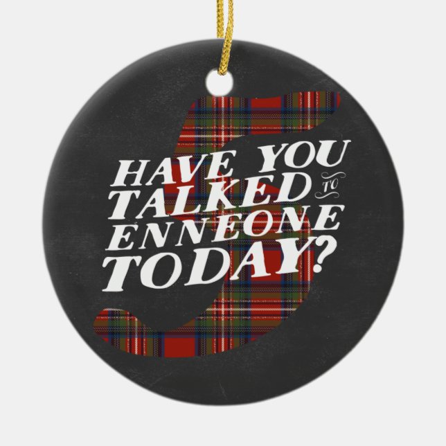 Enneagram 5 Weihnachten themenorientiert Keramik Ornament (Vorne)