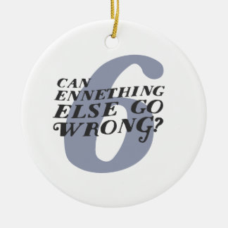 Enneagram 6 lustige Weihnachtsverzierung Keramik Ornament