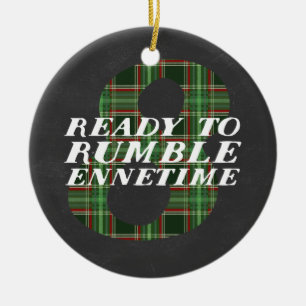 Enneagram 8 lustiges Weihnachtsthemenorientierte Keramik Ornament