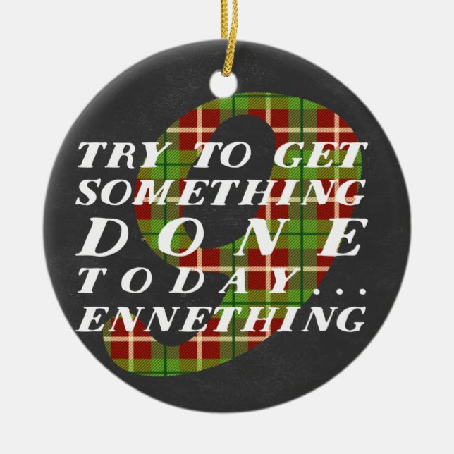 Enneagram 9 Weihnachtsthemenorientierte Verzierung Keramik Ornament (Vorne)