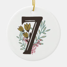 Enneagram Art 7 Blumenweihnachtsverzierung