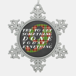 Enneagram Art 9 lustige Schneeflocke-Verzierung Schneeflocken Zinn-Ornament