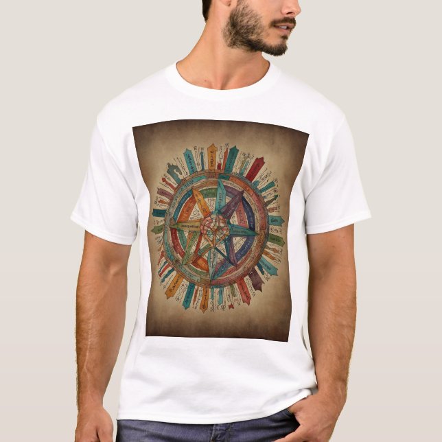 Enneagram Mandala: Eine Karte der menschlichen Psy T-Shirt (Vorderseite)