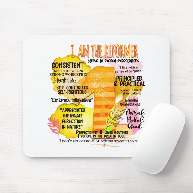 Enneagramm Typ 1 - Ich bin der Reformer Mousepad (Mit Mouse)