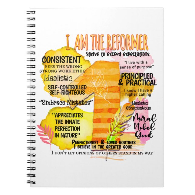 Enneagramm Typ 1 - Ich bin der Reformer Notizblock (Vorderseite)