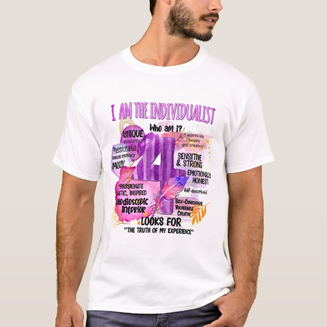 Enneagramm Typ 4 - Ich bin der Individualist T-Shirt (Vorderseite)