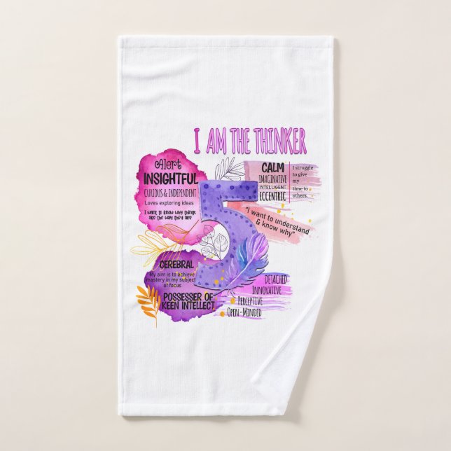 Enneagramm Typ 5 - Ich bin der Denker Badhandtuch Set (Handtuch)