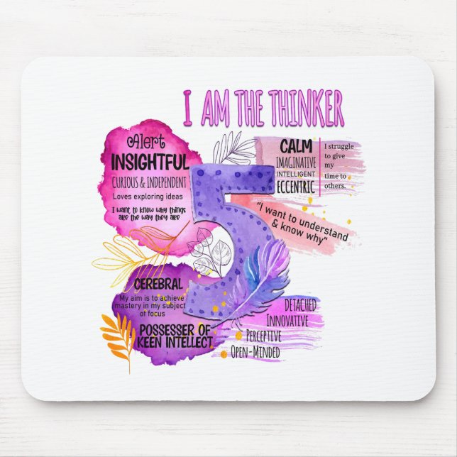 Enneagramm Typ 5 - Ich bin der Denker Mousepad (Vorne)