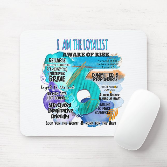 Enneagramm Typ 6 - Ich bin Loyalist Mousepad (Mit Mouse)