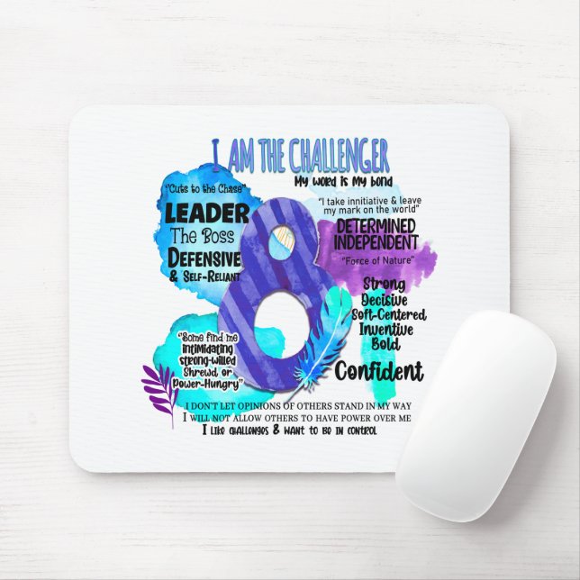 Enneagramm Typ 8 - Ich bin der Challenger Mousepad (Mit Mouse)
