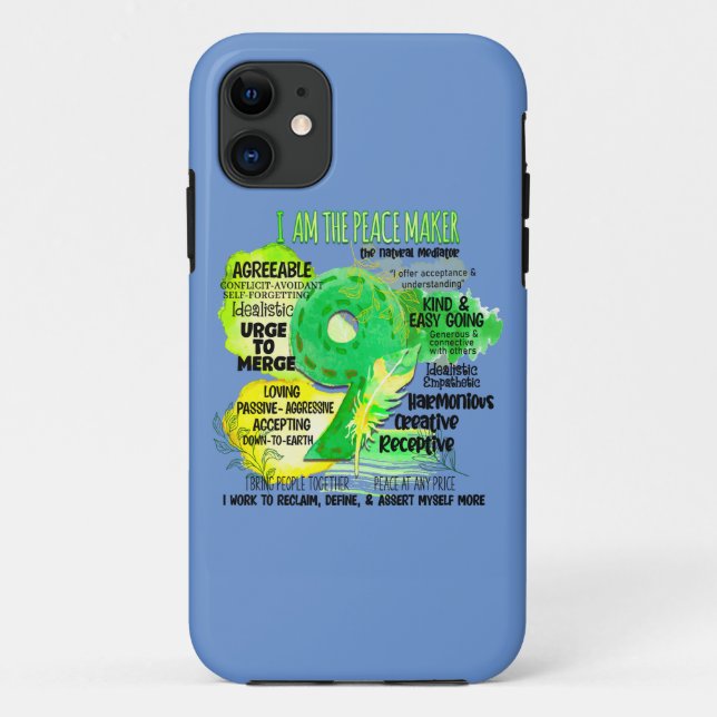 Enneagramm Typ 9 - Ich bin der Friedensstifter Case-Mate iPhone Hülle (Rückseite)