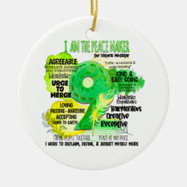 Enneagramm Typ 9 - Ich bin der Friedensstifter Keramik Ornament