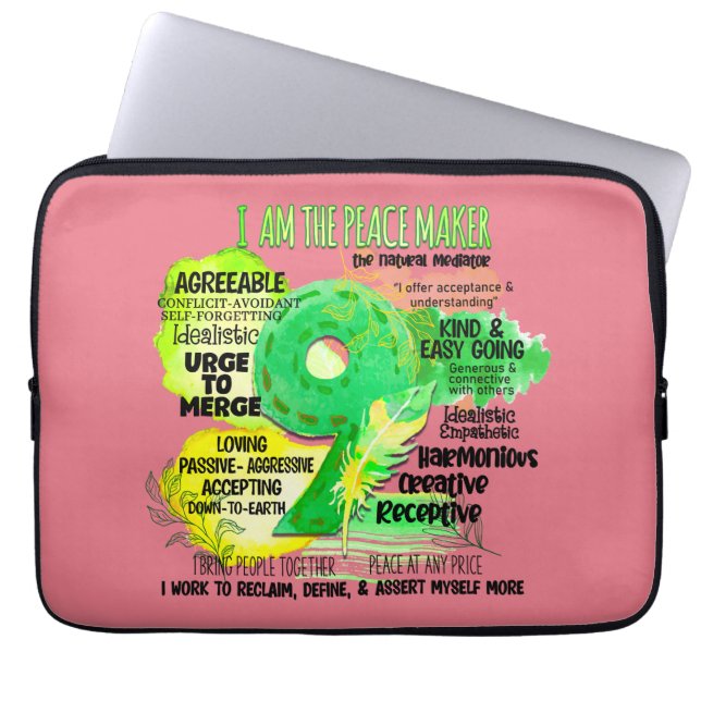 Enneagramm Typ 9 - Ich bin der Friedensstifter Laptopschutzhülle (Vorderseite)