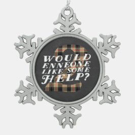 Ennegram Art - lustige Verzierung der Schneeflocken Zinn-Ornament