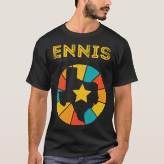 Ennis Texas Vintag bekümmertes Souvenir 1 T-Shirt