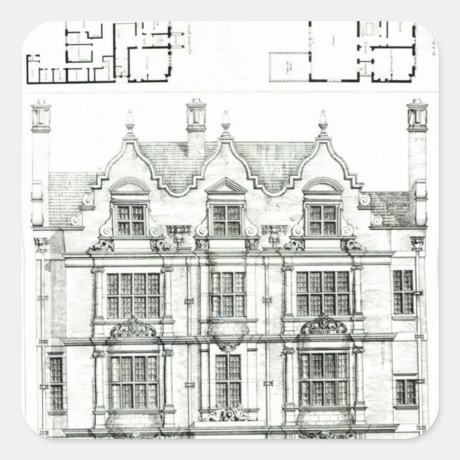 Ennismore Gardens, South Kensington Quadratischer Aufkleber (Vorderseite)