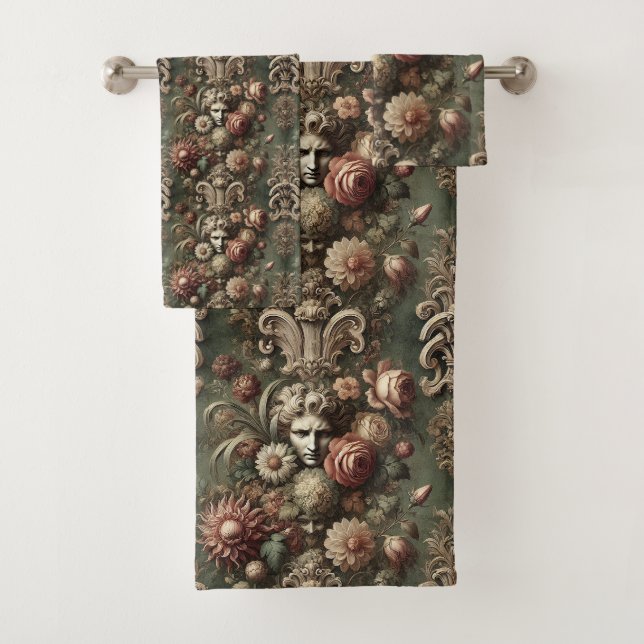 Ennui Elegance - Gotisch Viktorianisch Badhandtuch Set (Insitu)