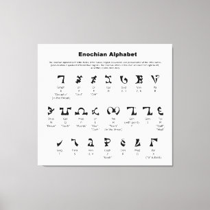 Enochian Alphabet-Diagramm Leinwanddruck