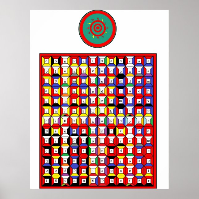 Enochian Fire Tablet Poster (Vorne)