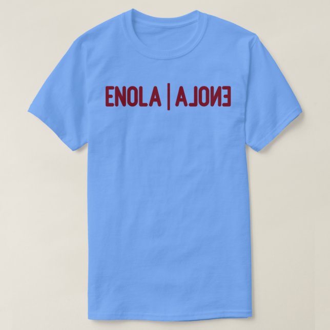 Enola Alone burgundy T-Shirt (Design vorne)