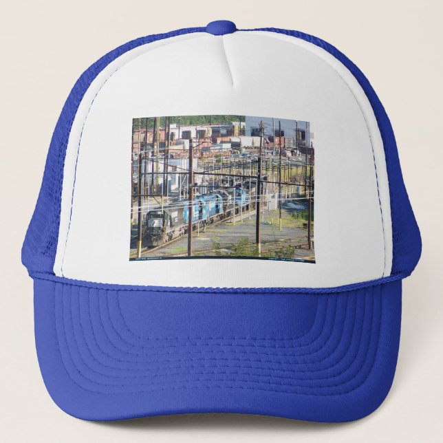 Enola Norfolk südliches Eisenbahn-Yard-Harrisburg Truckerkappe (Vorderseite)