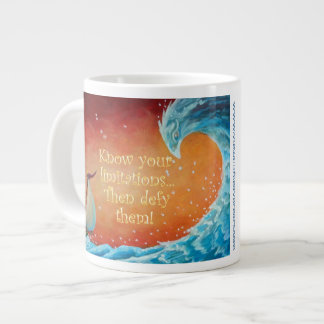 ENORME Kaffee-Tasse! Welle mit Frau und Boot, Jumbo-Tasse