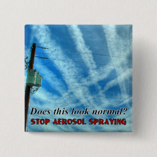 Enormes Chemtrail Gitter Button
