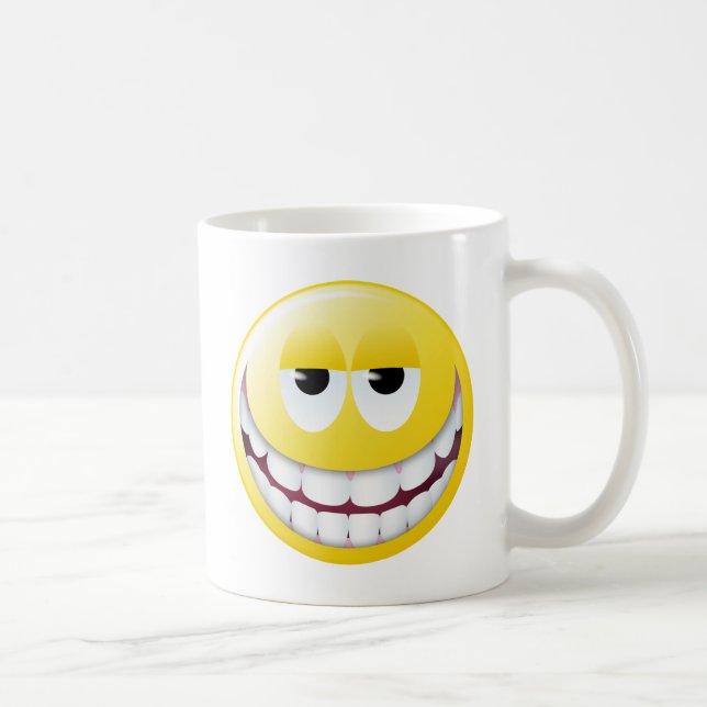 Enormes Lächeln-Gesicht Tasse (Rechts)