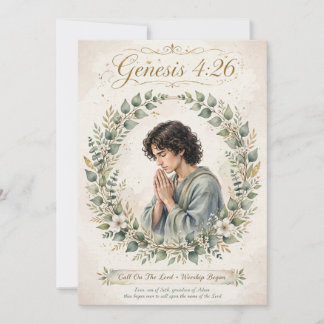 Enos-Kunst-Sammelkarten 5x7 - Genesis 4:26 Einladung