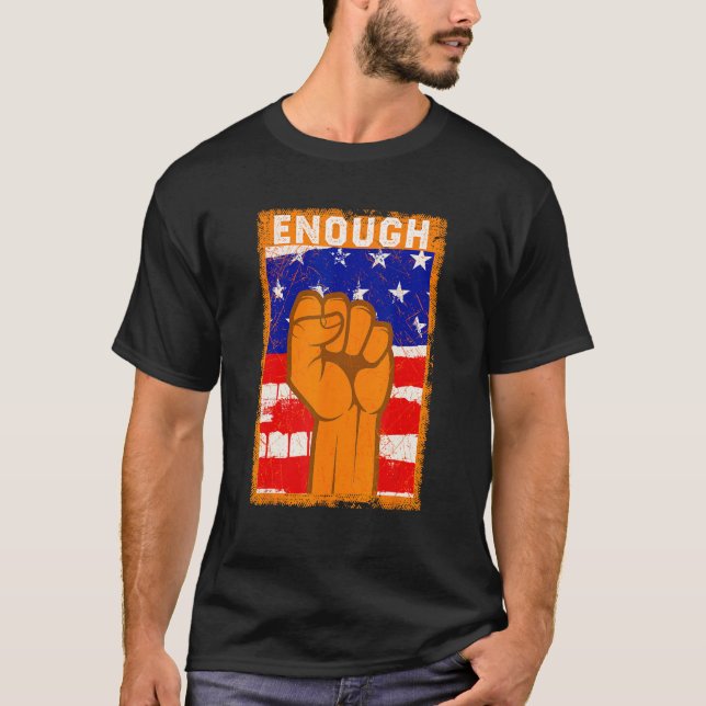 Enough End Gun Violence Protect Our Children Orang T-Shirt (Vorderseite)