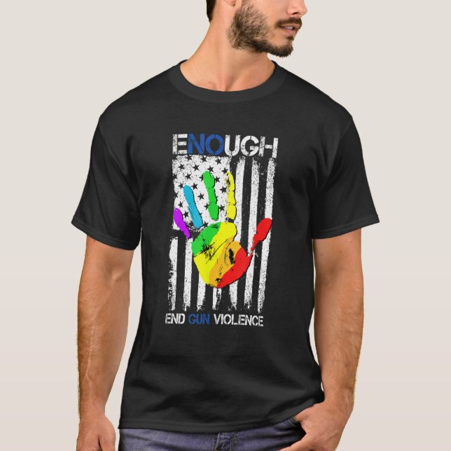 Enough End Gun Violence Protect Our Children Orang T-Shirt (Vorderseite)