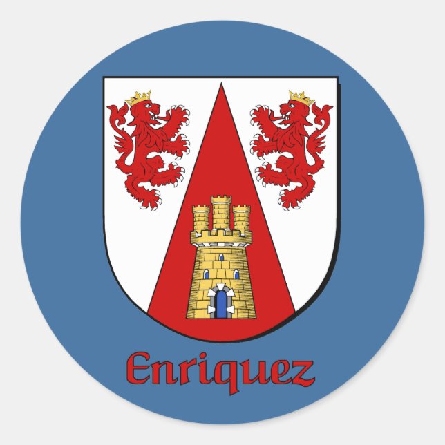 Enriquez Familie Schild Aufkleber (Vorderseite)