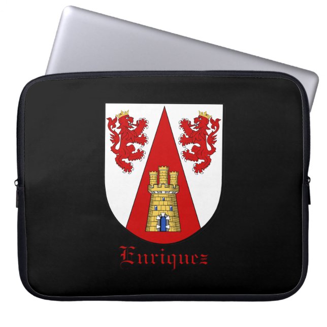 Enriquez Family Shield Electronics Bag Laptopschutzhülle (Vorderseite)