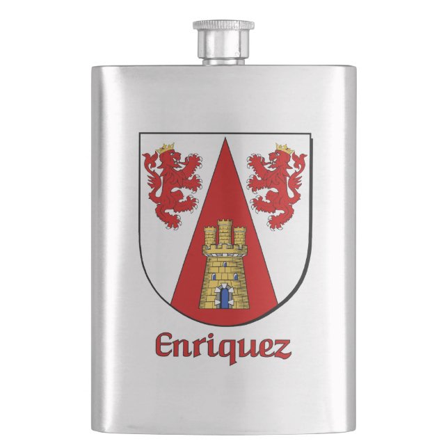 Enriquez Heraldic Shield Flachmann (Vorderseite)