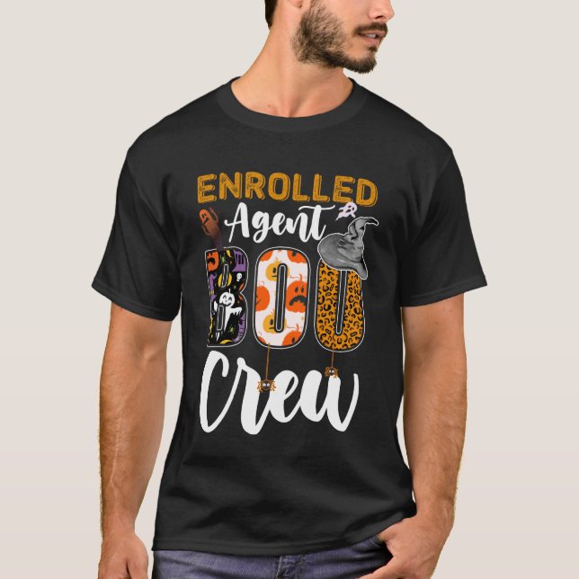 Enrolled Agent Boo Crew Halloween Matching Tax Adv T-Shirt (Vorderseite)
