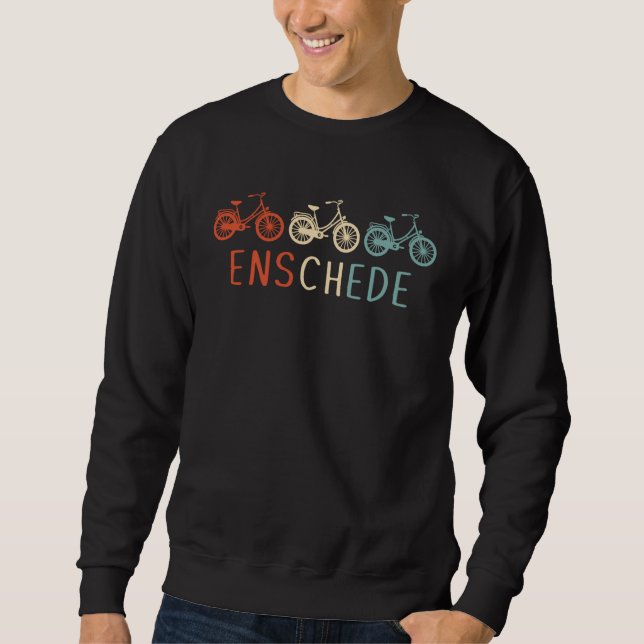 Enschede Bike Bicycle City Retro Cycling Sweatshirt (Vorderseite)