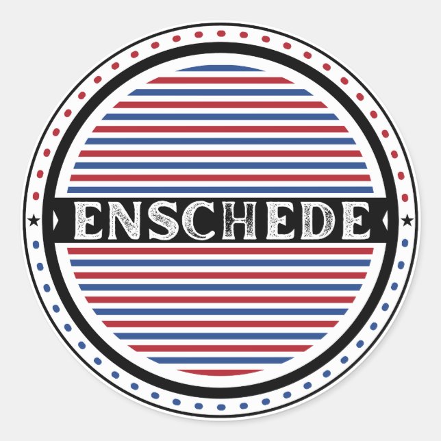 Enschede City Pride Emblem – Dutch Identity Runder Aufkleber (Vorderseite)
