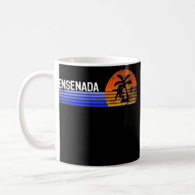 Ensenada Souvenir Mexico Retro Sunset Tour Sommer Kaffeetasse (Links)