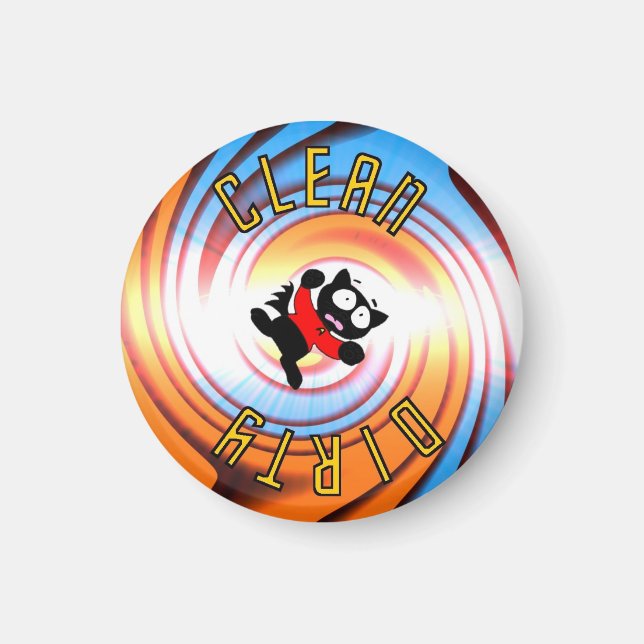 Ensign Fraidy Clean Dirty Vortex Geschirrspüler Ma Magnet (Vorne)