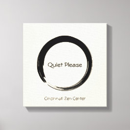 Enso Circle, leise, bitte Leinwanddruck