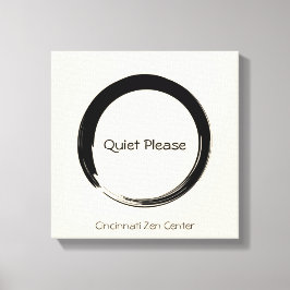 Enso Circle, leise, bitte Leinwanddruck