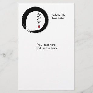 Enso Circle und Künstlerkalligraphie