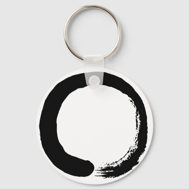 Enso Circle Zen Calligraphie Schlüsselanhänger (Vorderseite)
