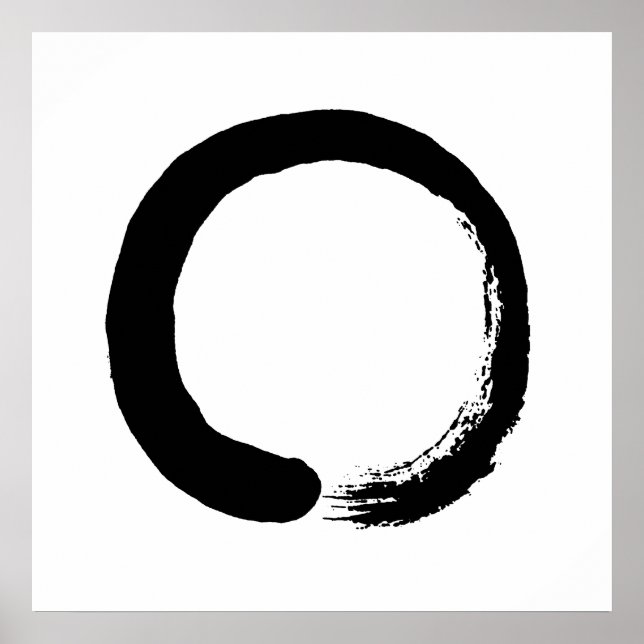 Enso Circle Zen Calligraphy Poster (Vorne)