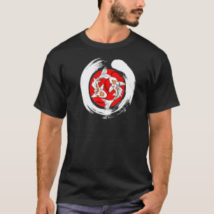 Enso-Kreis-Koi-Fisch japanische Kunst Ukiyo-E Yin T-Shirt
