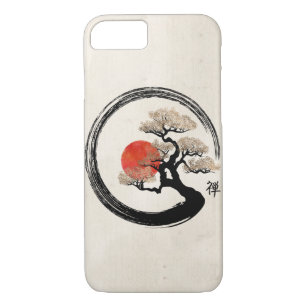 Enso Kreis und Bonsais-Baum auf Leinwand Case-Mate iPhone Hülle