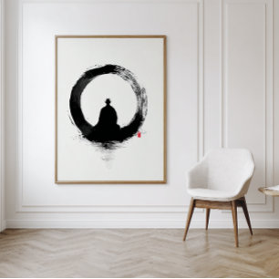 Enso-Kreis - Zen-Tinte-Wandkunst - Minimales Dekor Poster