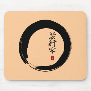 Enso mit Japaner für "Künstler " Mousepad