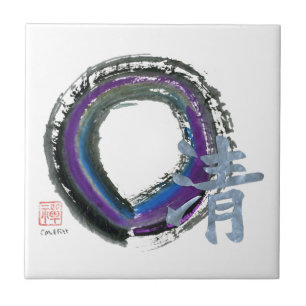 Enso, silberne Klarheit Fliese